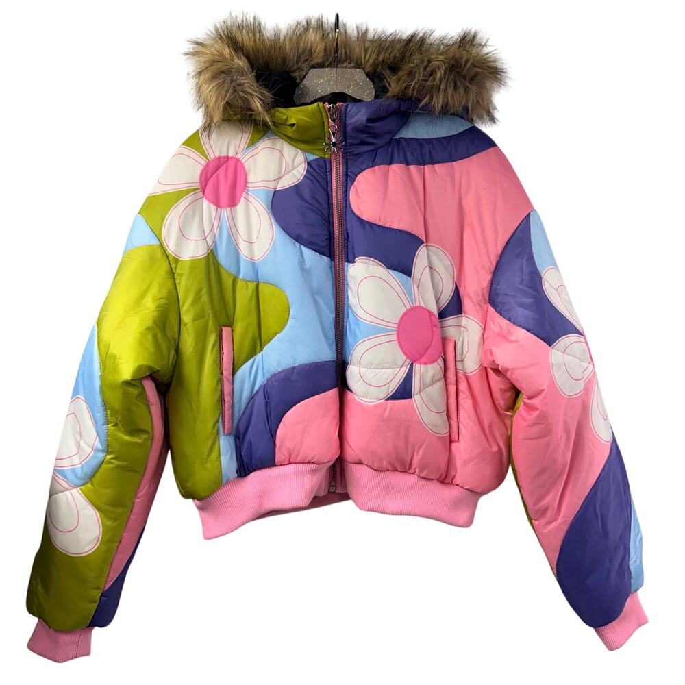Delia’s x Dollskill 70s Inspired Floral Show and Tell Puffer Jacket XXL